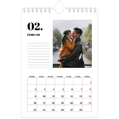 Fotokalender A5 Enkel — Serif och ögonblick [Februari]