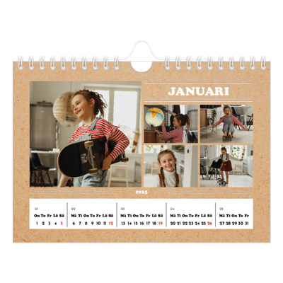 Fotokalender A5 Enkel — Magasinstil [Januari]