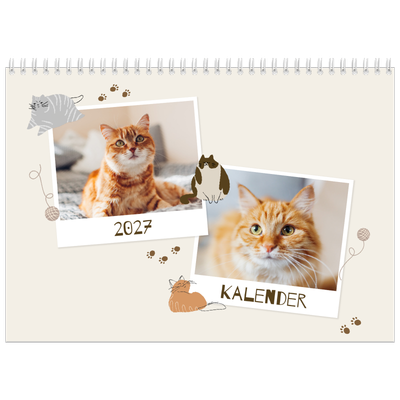 Fotokalender A3 Klassisk (30 x 40 cm) — Lekfull kattunge [omslag]