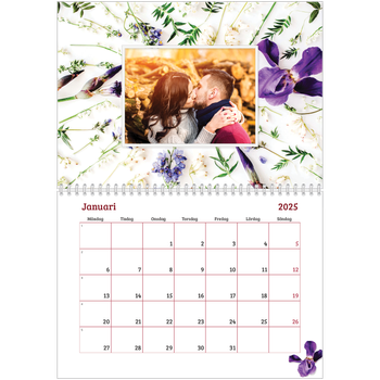 Fotokalender A3 Klassisk — Blomma bakgrund