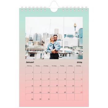 Fotokalender A5 Enkel — Pastelltoner