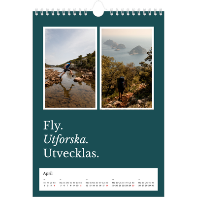 Fotokalender A4 Enkel (20 x 30 cm) — Redaktionell Jord [April]