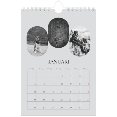 Fotokalender A5 Enkel — Den öppna vägen [Januari]