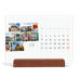 Skrivbordskalender med träställ - Liggande  — Stadssemester (vit) [Februari]