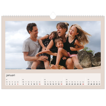 Fotokalender A3 Enkel — Kalender i jordtoner