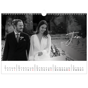 Fotokalender A3 Enkel — Elegant skrift