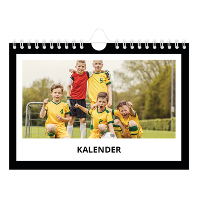 Fotokalender A5 Enkel — Svart bakgrund [omslag]