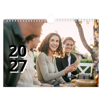 Fotokalender A4 Enkel — Bokstäver och tal [omslag]