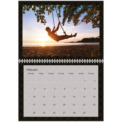 Fotokalender A3 Klassisk (30 x 40 cm) — Geometrisk [Februari]