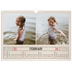 Fotokalender A3 Enkel — Kraftpapper med stämpeleffekt [Februari]