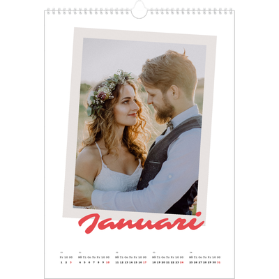 A3 Årskalender — Signerad i karmosin [Januari]
