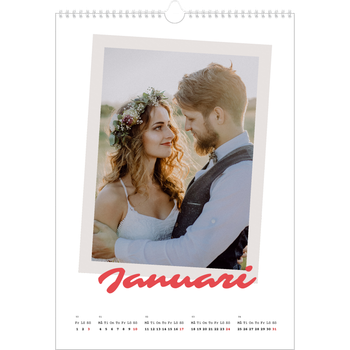 Fotokalender A3 Enkel — Signerad i karmosin