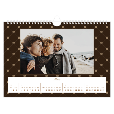 Fotokalender A4 Enkel — Geometriskt mönster [Mars]