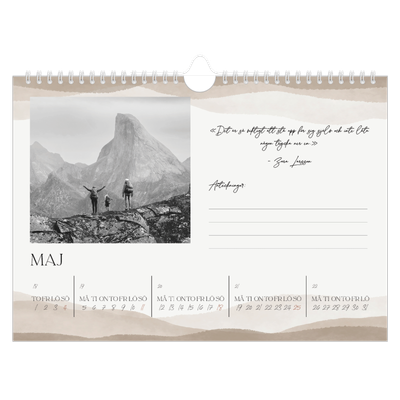 Fotokalender A4 Enkel — Citatsamling om välbefinnande [omslag]