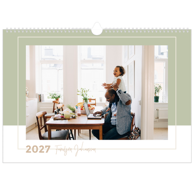 Fotokalender A3 Enkel — Kalender i naturfärger [omslag]