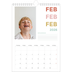 Fotokalender A4 Enkel (20 x 30 cm) — Färgglada typsnitt [Februari]