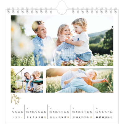 Årskalender kvadratisk — Handskriven månad [omslag]