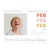 Fotokalender A5 Enkel — Färgglada typsnitt [Februari]