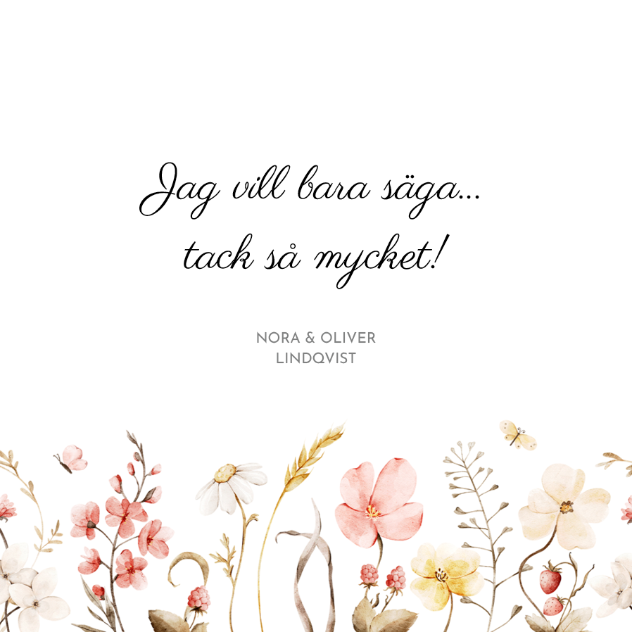 Tack — Blomster & lyster