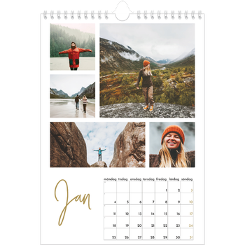 Fotokalender A4 Enkel — Handskriven månad