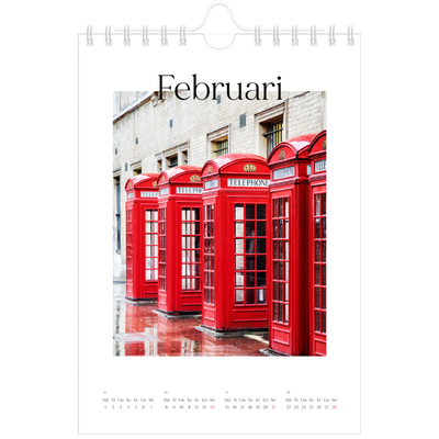 Fotokalender A5 Enkel — Min reseskildring [Februari]