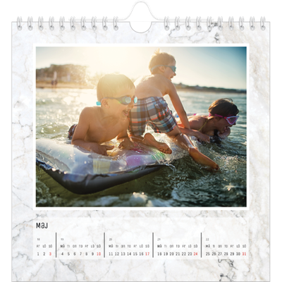 Årskalender kvadratisk — Marmor bakgrund [omslag]