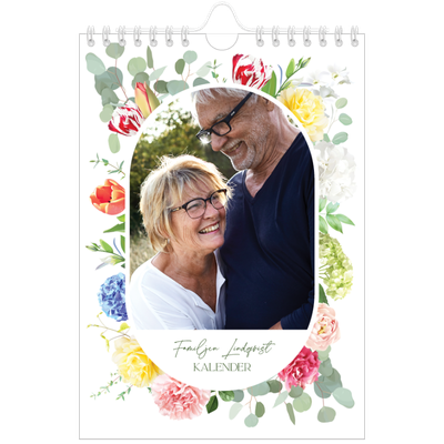 Fotokalender A5 Enkel — Klassiska blommor [omslag]