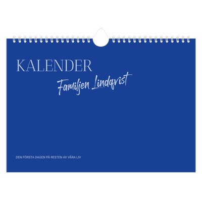 Fotokalender A4 Enkel — Koboltklassiker [omslag]