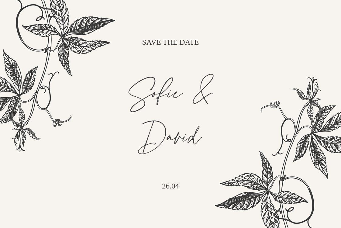 Save the date — Bläck & murgröna