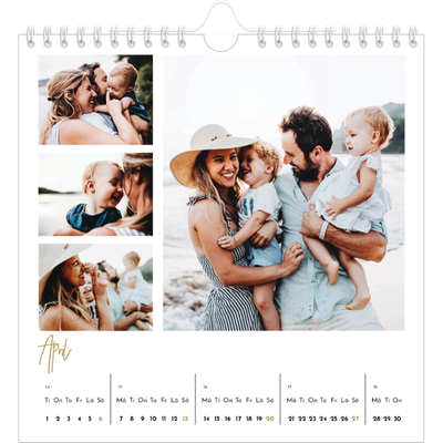 Årskalender kvadratisk — Handskriven månad [April]