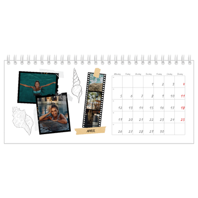 Skrivbordskalendrar — Scrapbook stil [April]