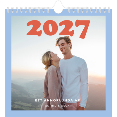 Årskalender kvadratisk — Retro ramar [omslag]