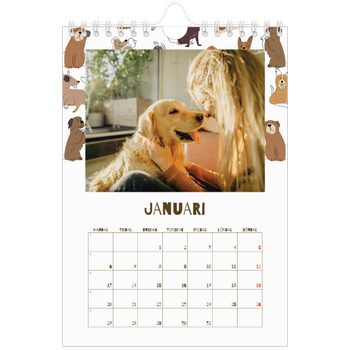 Fotokalender A5 Enkel — Lekfull valp
