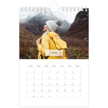 Fotokalender A5 Enkel — Klassisk kalender