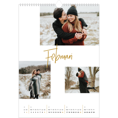 A3 Årskalender — Guldstift [Februari]