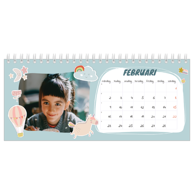 Skrivbordskalendrar — Magisk regnbåge [Februari]