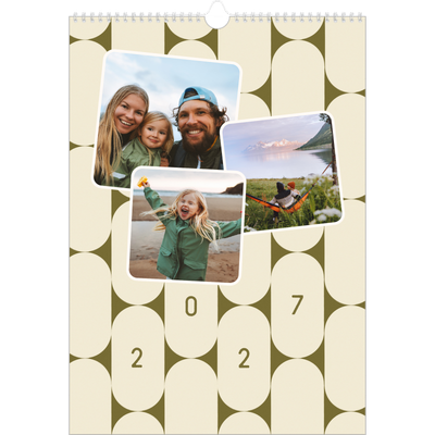 A3 Årskalender — Retro mönster [omslag]