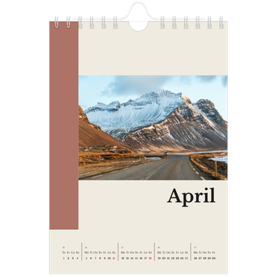 Fotokalender A5 Enkel — Världens sevärdheter [April]