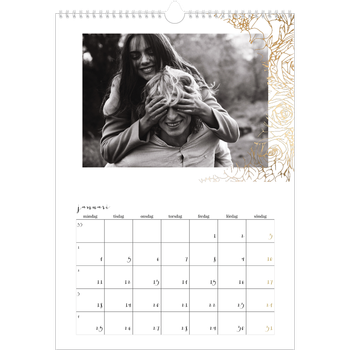 Fotokalender A3 Enkel — Guldblomma