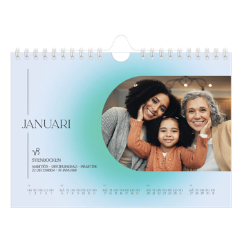 Fotokalender A5 Enkel — Stjärnteckens färger