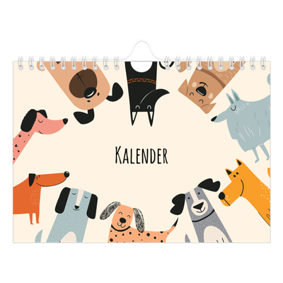 Fotokalender A5 Enkel — Hundtassar och klotter [omslag]