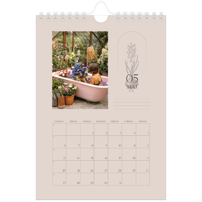 Fotokalender A5 Enkel — Enkel botanisk [omslag]