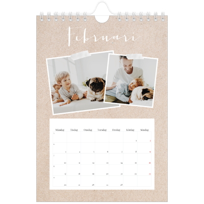 Fotokalender A5 Enkel — Scrapbook kalender [Februari]