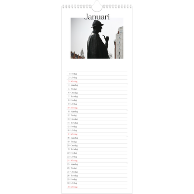 Fotokalender Smal  — Min reseskildring [Januari]