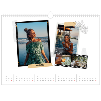 Fotokalender A3 Enkel — Scrapbook stil