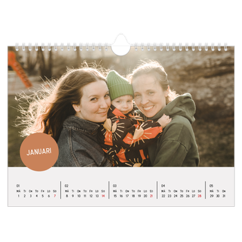 Fotokalender A4 Enkel — Fotoklistermärke