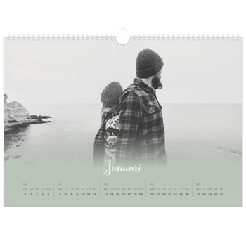 Fotokalender A3 Enkel — Grön dimma