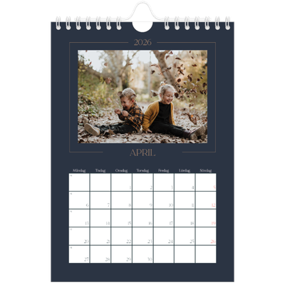 Fotokalender A5 Enkel — Preussisk blå [April]