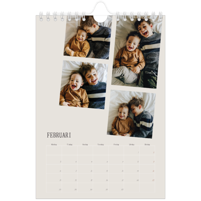 Fotokalender A5 Enkel — Dynamiska bilder [Februari]