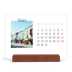 Skrivbordskalender med träställ - Liggande  — Min reseskildring [Mars]
